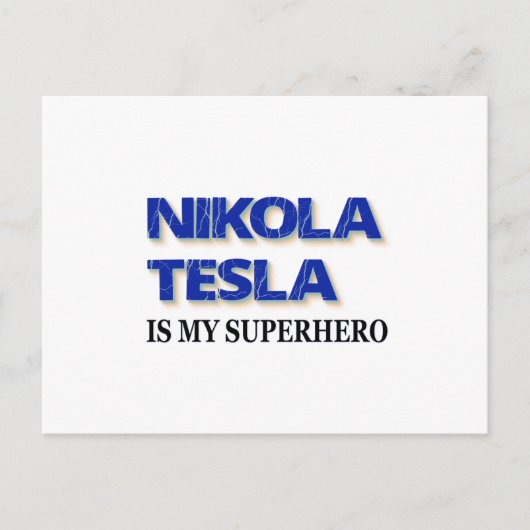 Nikola Tesla is mijn superheld Briefkaart (Voorkant)
