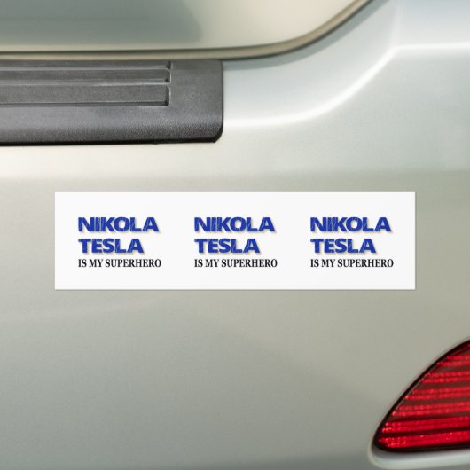 Nikola Tesla is mijn superheld Bumpersticker (Op auto)