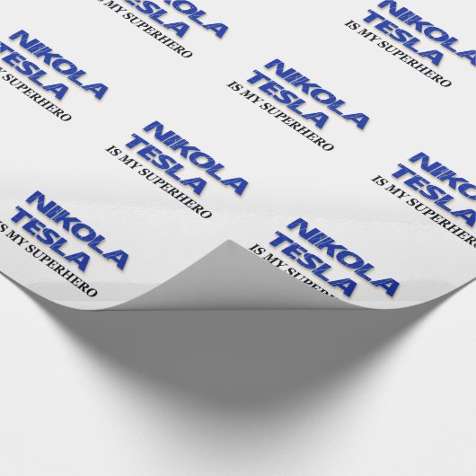 Nikola Tesla is mijn superheld Cadeaupapier (Hoek)