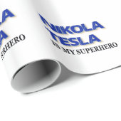 Nikola Tesla is mijn superheld Cadeaupapier (Rol Hoek)