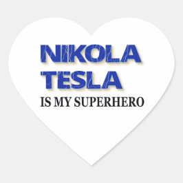Nikola Tesla is mijn superheld Hart Sticker