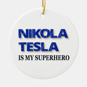 Nikola Tesla is mijn superheld Keramisch Ornament