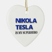 Nikola Tesla is mijn superheld Keramisch Ornament (Rechts)