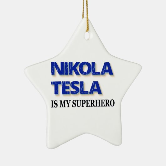 Nikola Tesla is mijn superheld Keramisch Ornament (Rechts)