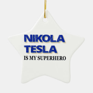 Nikola Tesla is mijn superheld Keramisch Ornament