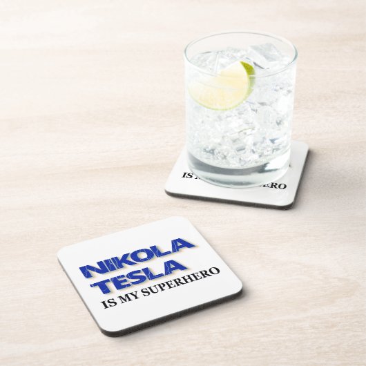 Nikola Tesla is mijn superheld Onderzetter (Rechterzijde)