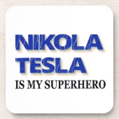 Nikola Tesla is mijn superheld Onderzetter (Voorkant)