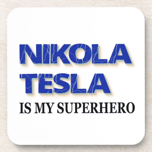 Nikola Tesla is mijn superheld Onderzetter (Voorkant)