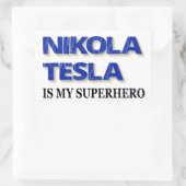 Nikola Tesla is mijn superheld Rechthoekige Sticker (Tas)