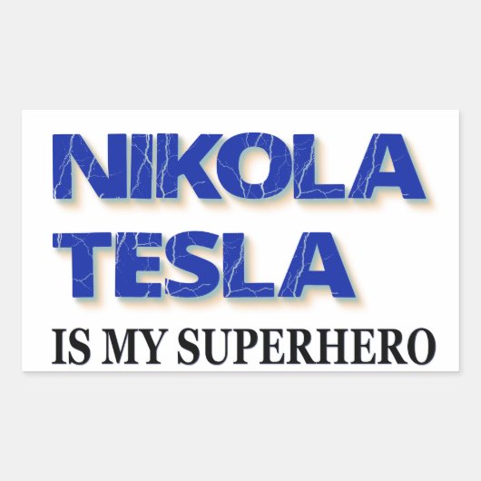 Nikola Tesla is mijn superheld Rechthoekige Sticker (Voorkant)