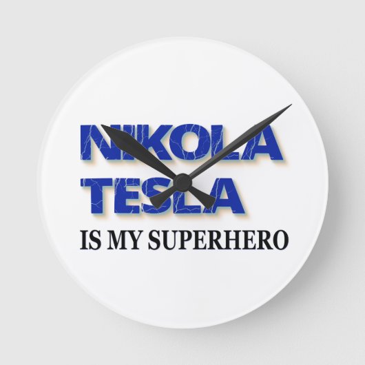 Nikola Tesla is mijn superheld Ronde Klok (Voorkant)
