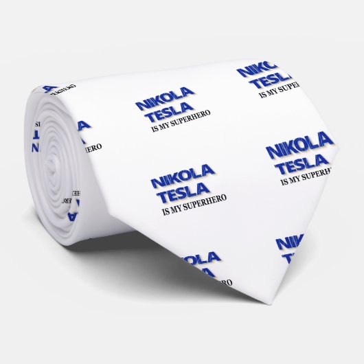 Nikola Tesla is mijn superheld Stropdas (Opgerold)