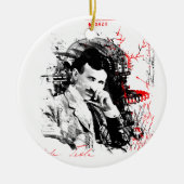 Nikola Tesla Keramisch Ornament (Voorkant)