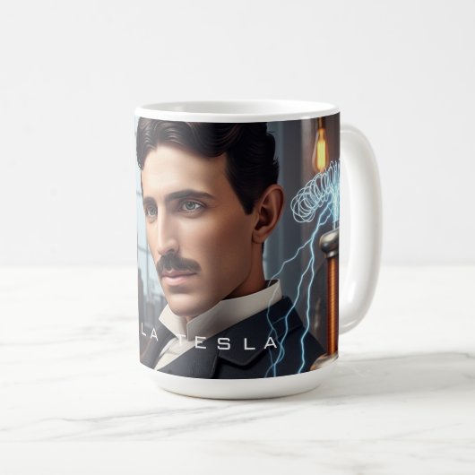 Nikola Tesla Koffiemok (Voorkant rechts)