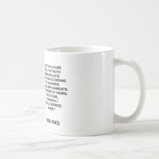 Nikola Tesla laat de toekomst de waarheid vertelle Koffiemok (Rechts)