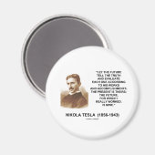 Nikola Tesla laat de toekomst de waarheid vertelle Magneet (Voorkant / Achterkant)