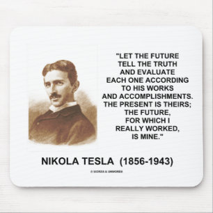Nikola Tesla laat de toekomst de waarheid vertelle Muismat