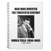 Nikola Tesla Man die de twintigste eeuw heeft uitg Notitieboek (Voorkant)