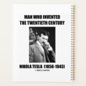 Nikola Tesla Man die de twintigste eeuw heeft uitg Planner (Achterkant)