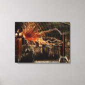 Nikola Tesla Man van Mystery Color Redux Canvas Afdruk (Voorkant)