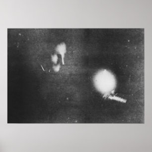 Nikola Tesla met fosforhoudend lampglas, 1894 Poster
