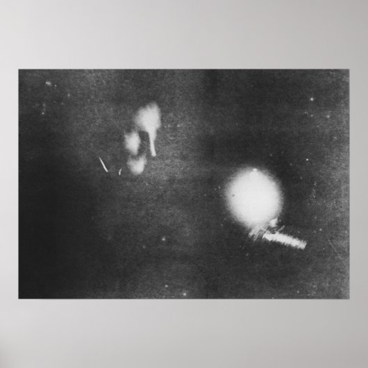 Nikola Tesla met fosforhoudend lampglas, 1894 Poster (Voorkant)
