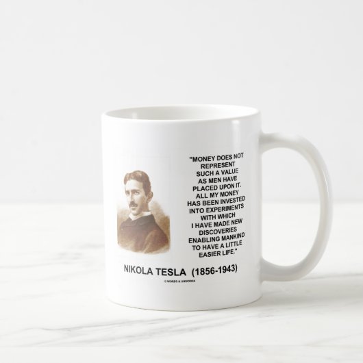 Nikola Tesla Money Value ontdekt het gemakkelijker Koffiemok (Rechts)