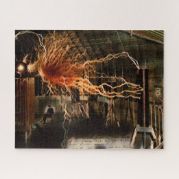 Nikola Tesla Mysterieuze Man Kleur Redux Legpuzzel