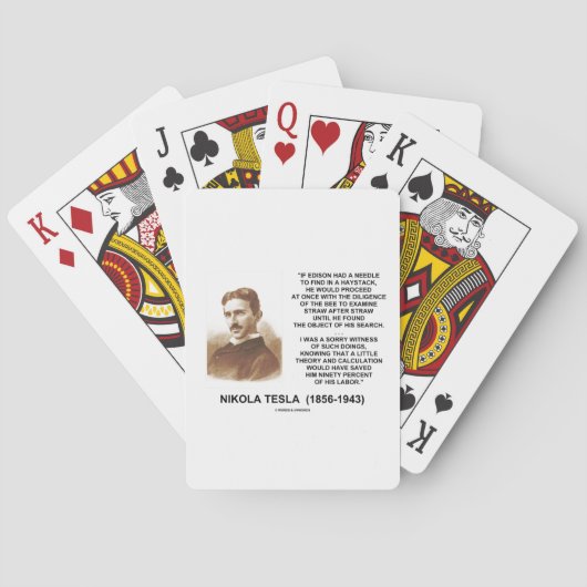 Nikola Tesla Needle in Haystack Theory Berekening Pokerkaarten (Achterkant)