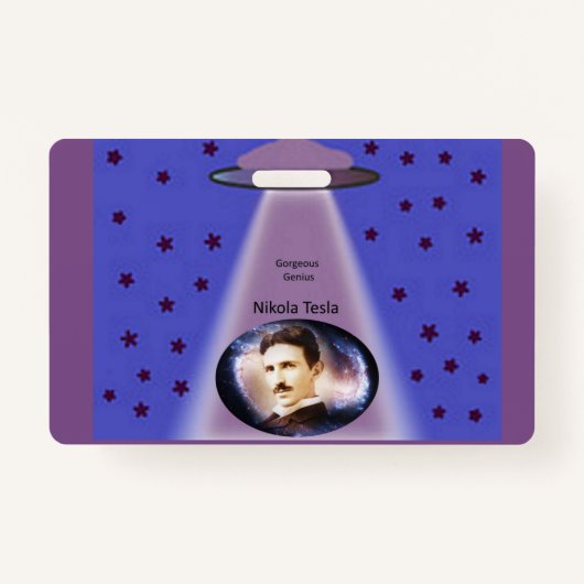 Nikola Tesla over de Genius-uitvinder Badge (Voorkant)