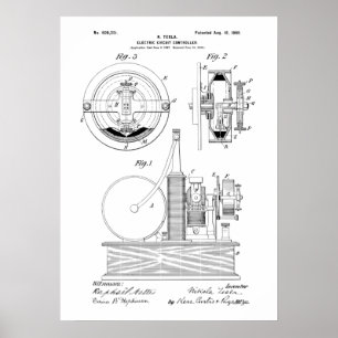 Nikola Tesla Patent Poster