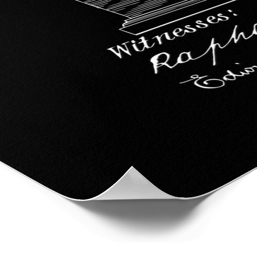 Nikola Tesla Patent Poster (Hoek)