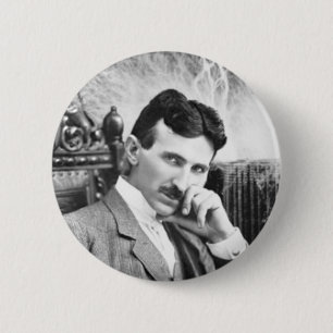Nikola Tesla Pin Ronde Button 5,7 Cm
