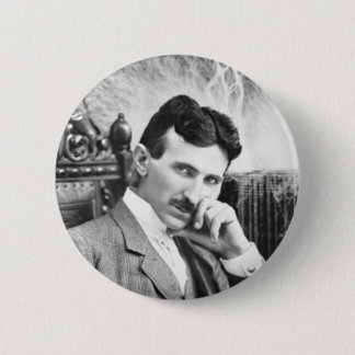 Nikola Tesla Pin Ronde Button 5,7 Cm