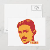 Nikola Tesla Portrait Briefkaart (Voorkant / Achterkant)