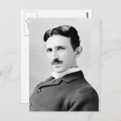 Nikola Tesla Portrait Briefkaart (Voorkant / Achterkant)