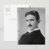 Nikola Tesla Portrait Briefkaart (Voorkant / Achterkant)