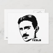 Nikola Tesla Portrait Briefkaart (Voorkant / Achterkant)