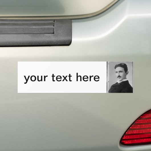 Nikola Tesla Portrait Bumpersticker (Op auto)