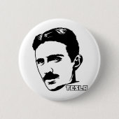 Nikola Tesla Portrait Button (Voorkant)