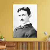 Nikola Tesla Portrait Canvas Afdruk (Insitu (Woonkamer))