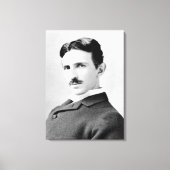 Nikola Tesla Portrait Canvas Afdruk (Voorkant)