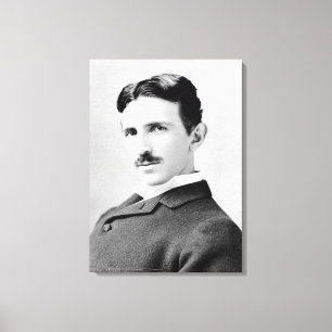 Nikola Tesla Portrait Canvas Afdruk