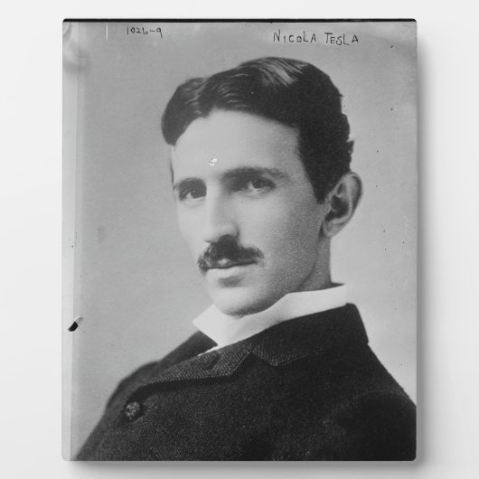 Nikola Tesla Portrait Fotoplaat (Voorkant)