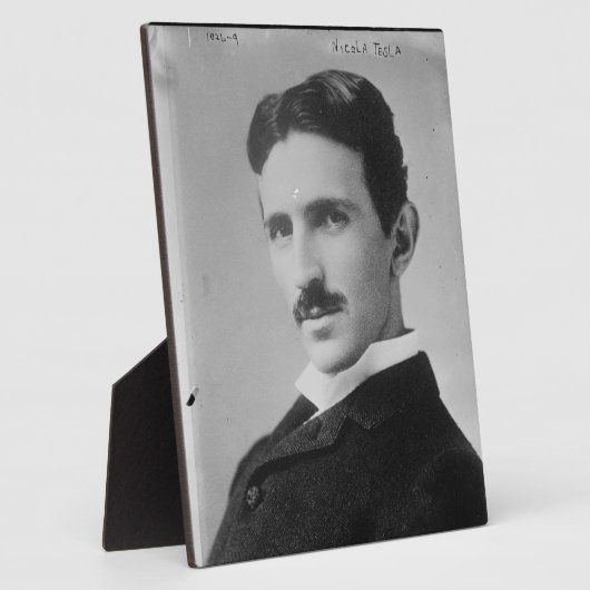 Nikola Tesla Portrait Fotoplaat (Zijkant)