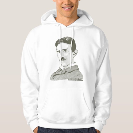 Nikola Tesla Portrait Hoodie (Voorkant)