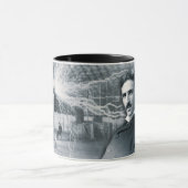 NIKOLA TESLA PORTRAIT IN BLACK EN WITTE MOK (Midden)