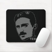 Nikola Tesla Portrait Mousepad Muismat (Met muis)