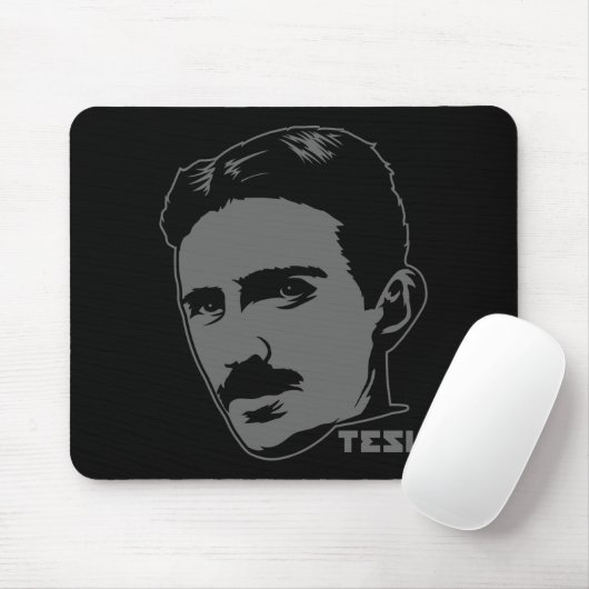 Nikola Tesla Portrait Mousepad Muismat (Met muis)