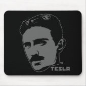Nikola Tesla Portrait Mousepad Muismat (Voorkant)
